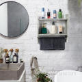 Wooden Bathroom Shelf Wooden Bathroom Shelf with Towel Bar Factory